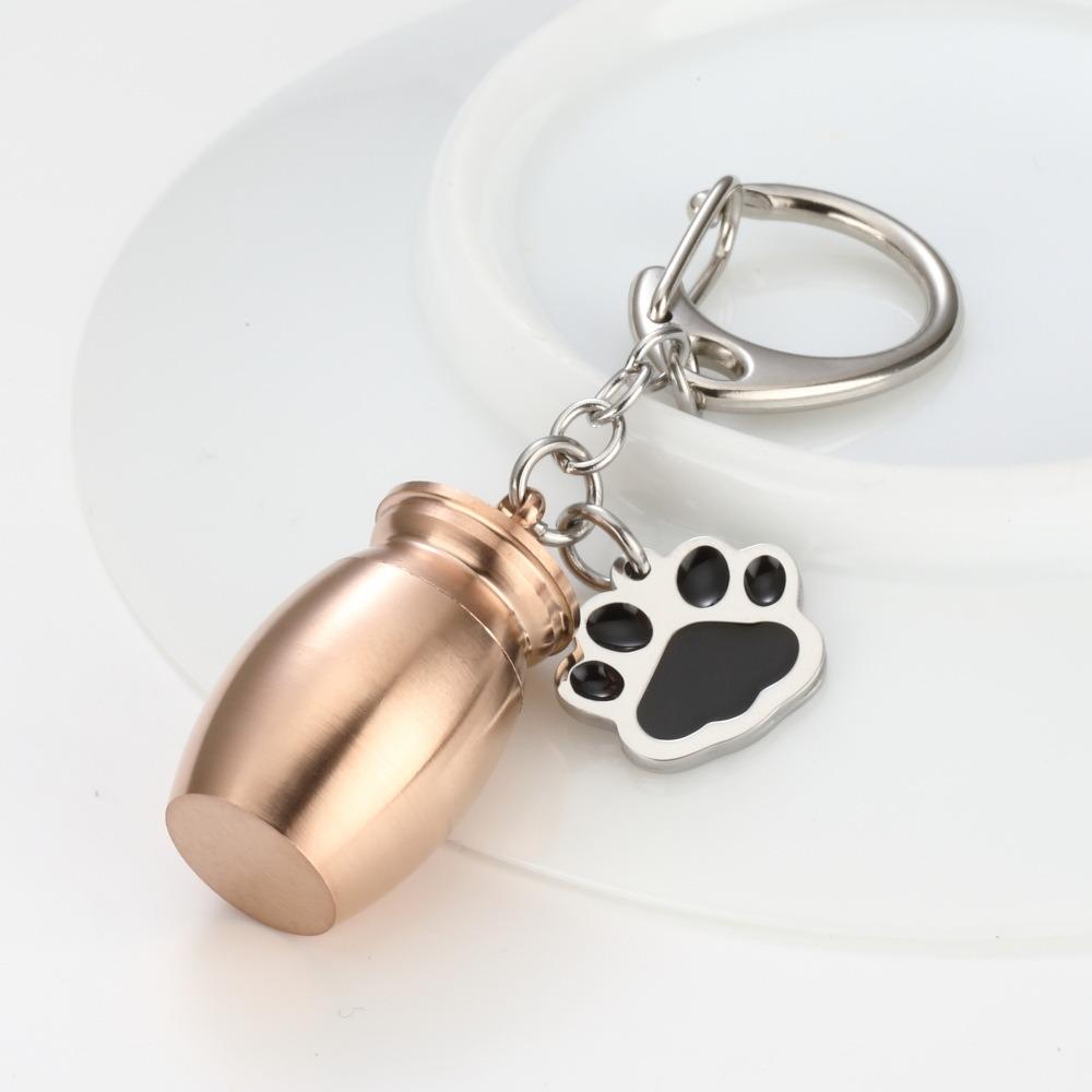 Dog Cat Ashes Dog Ashes Keepsake Paw Print Pet Urns Keyring Pet Urns Keychain Cremation Jewelry