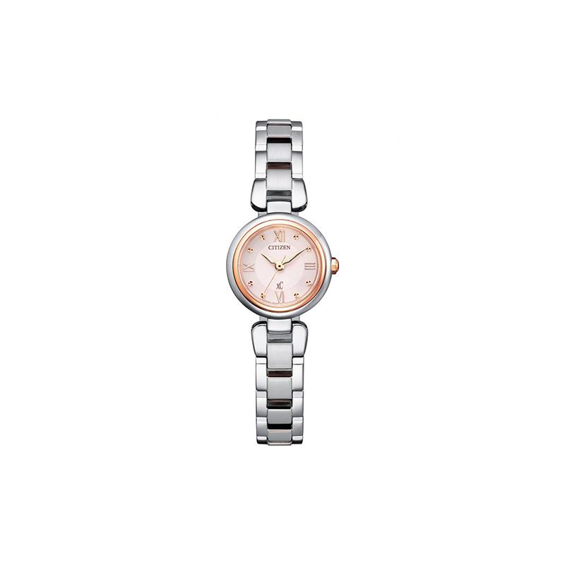 

CITIZEN xC series waterproof solar Quartz Steel Strap women s watch pink dial EW5574-51W синій