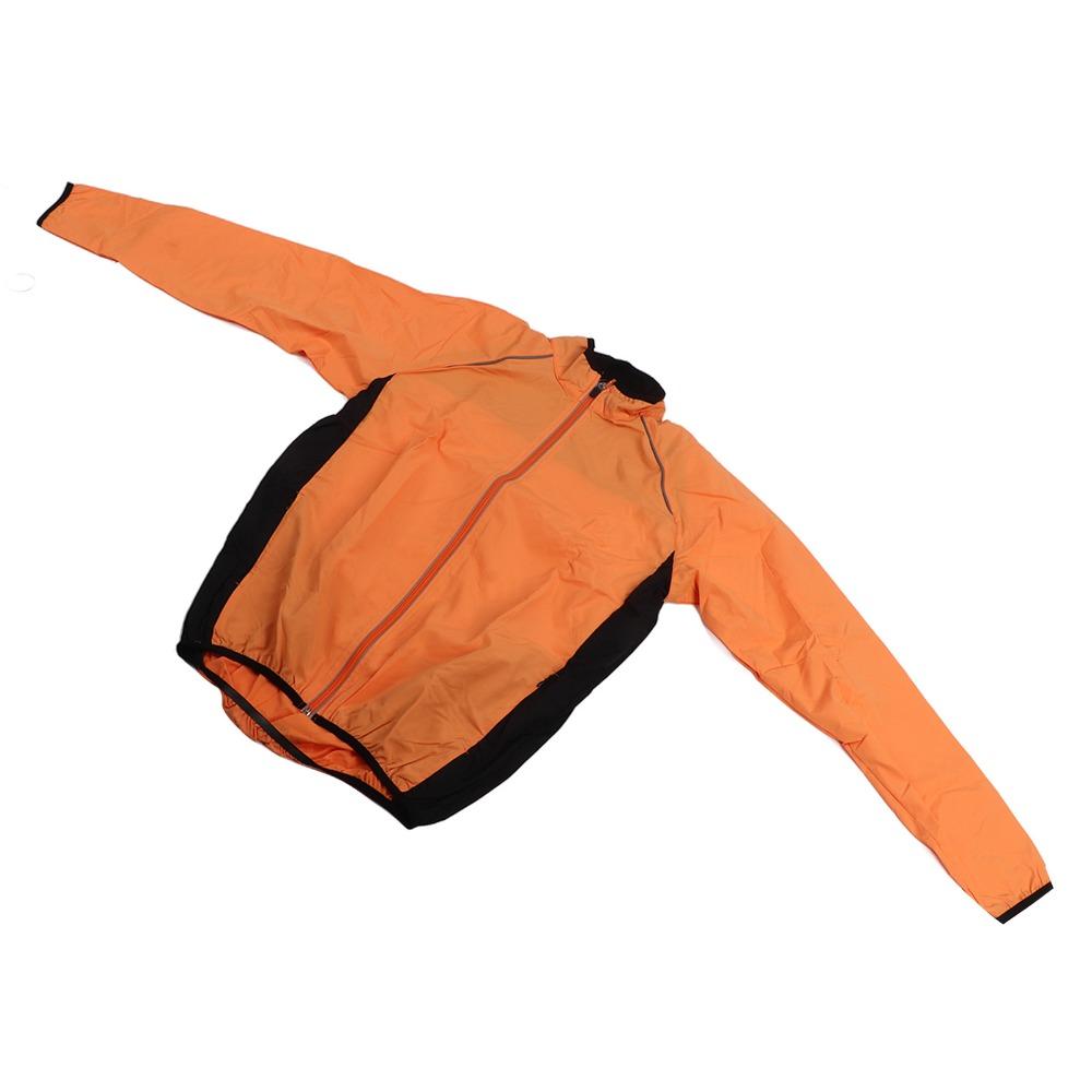 Windproof Men Cycling Jacket Orange Running Jacket Men Durable Mountain Bike Jacket  Evening Riding