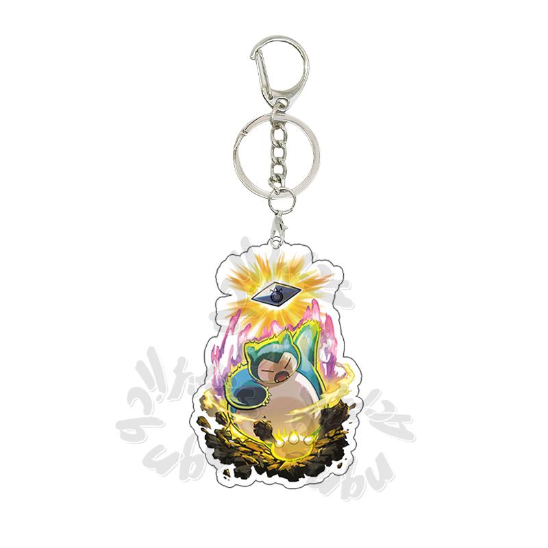 Cartoon MEW  Eevee POCKET Acrylic Keychain Students Anime Kawaii Key Ring Backpack Jewelry Charm Ornament Gifts for Friends Toy