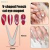 French Double-head Nail Art Magnet Set Cat Eye Magnetic Rod Combination DIY Nail Art V-Shaped Effect Gel Nail Polish Magnet