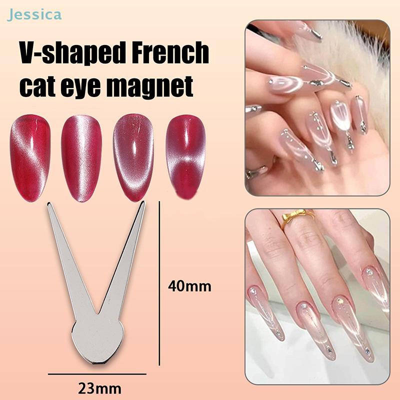 French Double-head Nail Art Magnet Set Cat Eye Magnetic Rod Combination DIY Nail Art V-Shaped Effect Gel Nail Polish Magnet