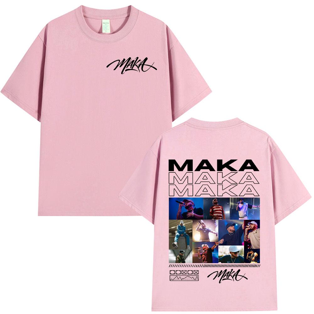 Rapper Maka 2025 Tour Graphic T Shirts Men Fashion Vintage T-shirt Casual Cotton Short Sleeve T Shirt Short Sleeve Streetwear