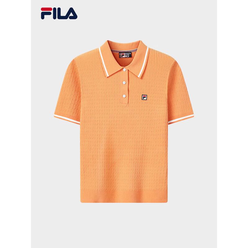 FILA Women s Twist-Knit Polo Short Sleeve Top L