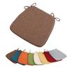 Modern Style Solid Color Cotton Linen Chair Cushion with Ties for Dining Chairs Kitchen Dining Chair Pad Cojines Decorativos