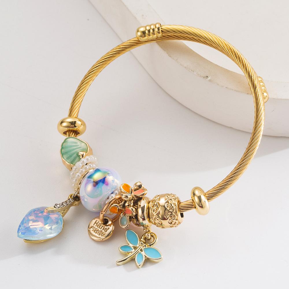 Bracelet for Women, Elegant and Unique Letter Dragonfly Pendant Bracelet, Versatile Friendship Bracelet