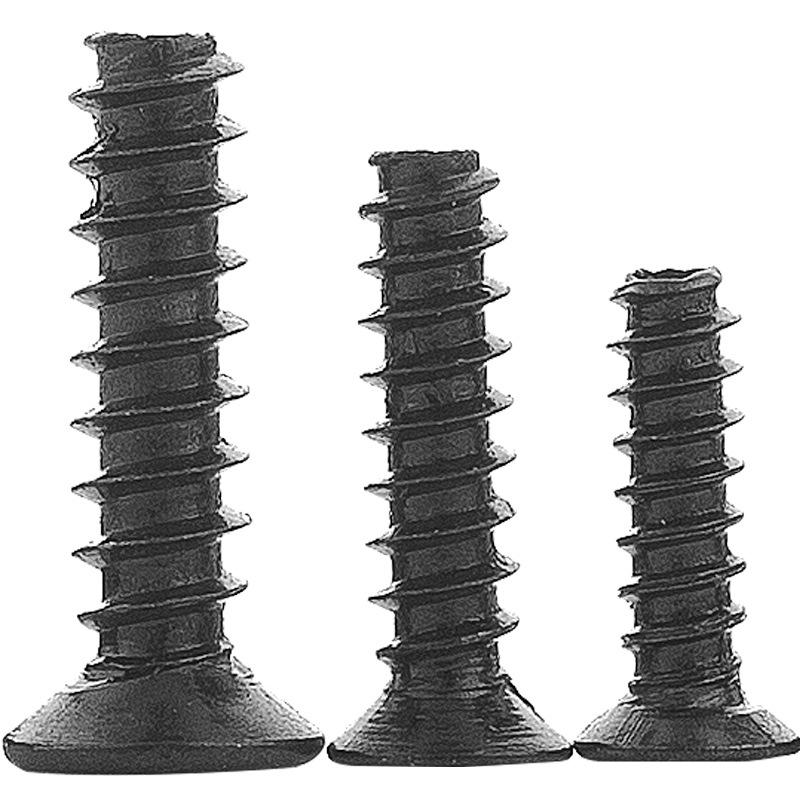 Black Countersunk Flat Tail Self-Tapping Screw for Chassis Cooling Fan M2/M3/M4/M5