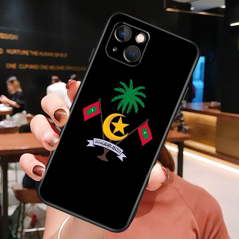 Maldives Map Phone Case For iPhone 16 Pro Max 14 13 12 11 15 Pro Max Plus 12 13 Mini XR 16e Funda Cover