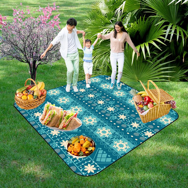 Picnic Blankets Extra Large, Waterproof Foldable Outdoor Beach Blanket,3-Layer Picnic Mat for Camping, Hiking, Travel, Park, Concerts