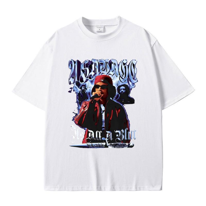 Rapper 21 Savage Its All A Blur Graphic Print TShirt Unisex Women Fashion Casual Rock Streetwear Short Sleeve TShirt Unisex Loose