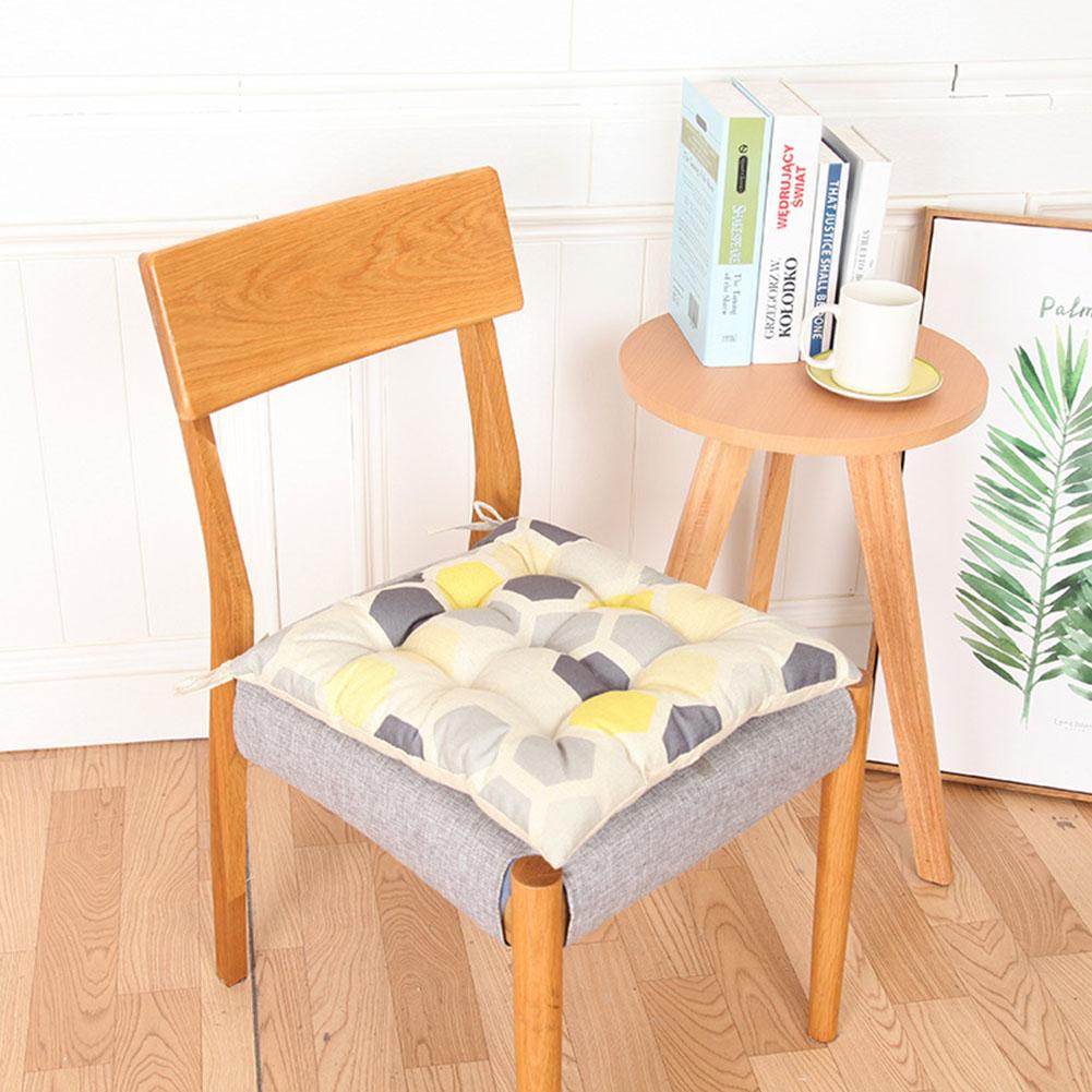 

Утолщенная эластичная подушка на стул с геометрическим узором для офиса и студентов Yellow gray geometry40x40cm#0