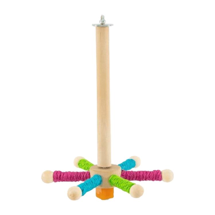 Small Bird Enrichment Toy Rotate Play Stand Bird Entertainment Center For Beak Conditioning And Claws Filing