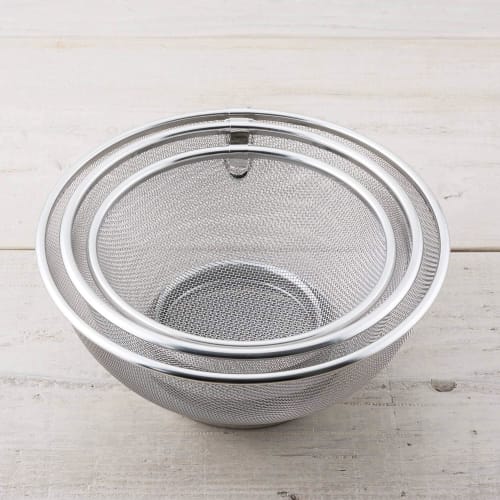 Kai Brand Bowl Colander (Mesh) 6 Piece Set Cookware for Single Living 18cm / 21cm / 24cm Stainless Steel Stackable Storage Integrated Type