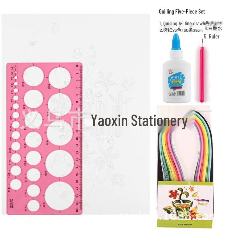 Origami Starter Kit: 5mm 5-Piece Set with Bag and Ruler
