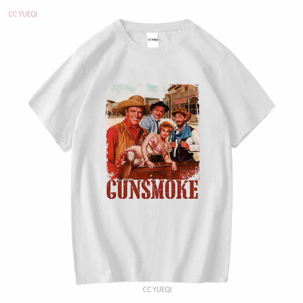 Gunsmoke American Tv Show Retro T Shirt New vintage Washed fashion designer clothes Slightly Comfortable Top For Everyday Wear