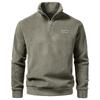 Men's Fleece Quarter Zip Sweatshirt Casual Stand Collar Long Sleeve Pullover For Daily Wear