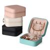 Mini Jewelry Storage Box Portable Home Travel Earrings Necklace Storage Case for Women Ring Organizer PU Leather Display Case