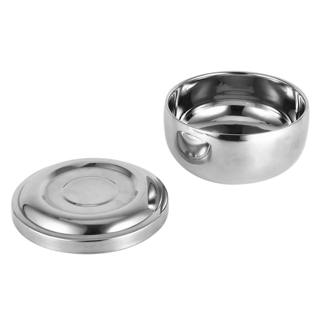 Men Wet Shaving Soap Mug Bowl Silver Metal Face Clning Hlth Care Shave Tool With Lid