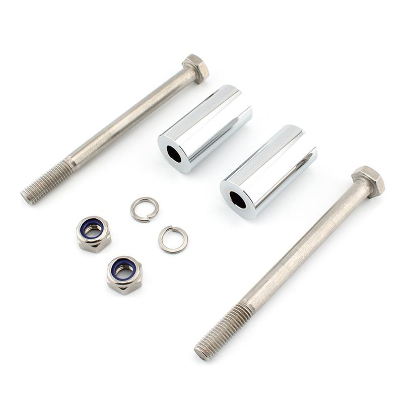 Chrome 2" Motorcycle Handlebar Risers Spacers Extension Kit with Bolts for Kawasaki Vulcan 800 900 1500 1600 Cruisers Chopper Riding Comfort