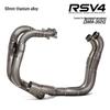 RSV4 Titanium Alloy 60MM Front Exhaust Pipe for Motorcycle/Scooter Modification (2009-2025)