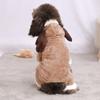 Cartoon Winter Puppy Clothes Coral Velvet Warm Pet Outfit XS-L for Corgi Chihuahua Dinosaur Panda Elk