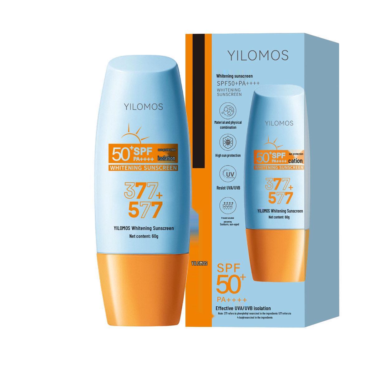 YILOMOS Sunscreen: Moisturizing, Non-Greasy, UV Protection, Waterproof, Sweatproof. Whitening Sunscreen