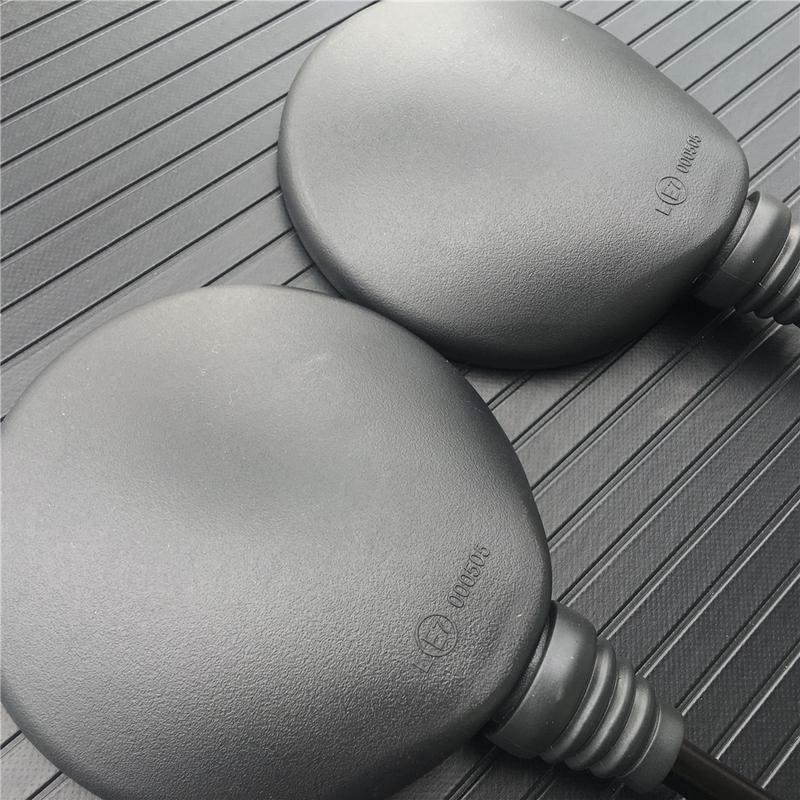 Motocyklové černé univerzální 10mm boční zrcátko zpětné zrcátko proti pádu skládací kulaté zrcátko