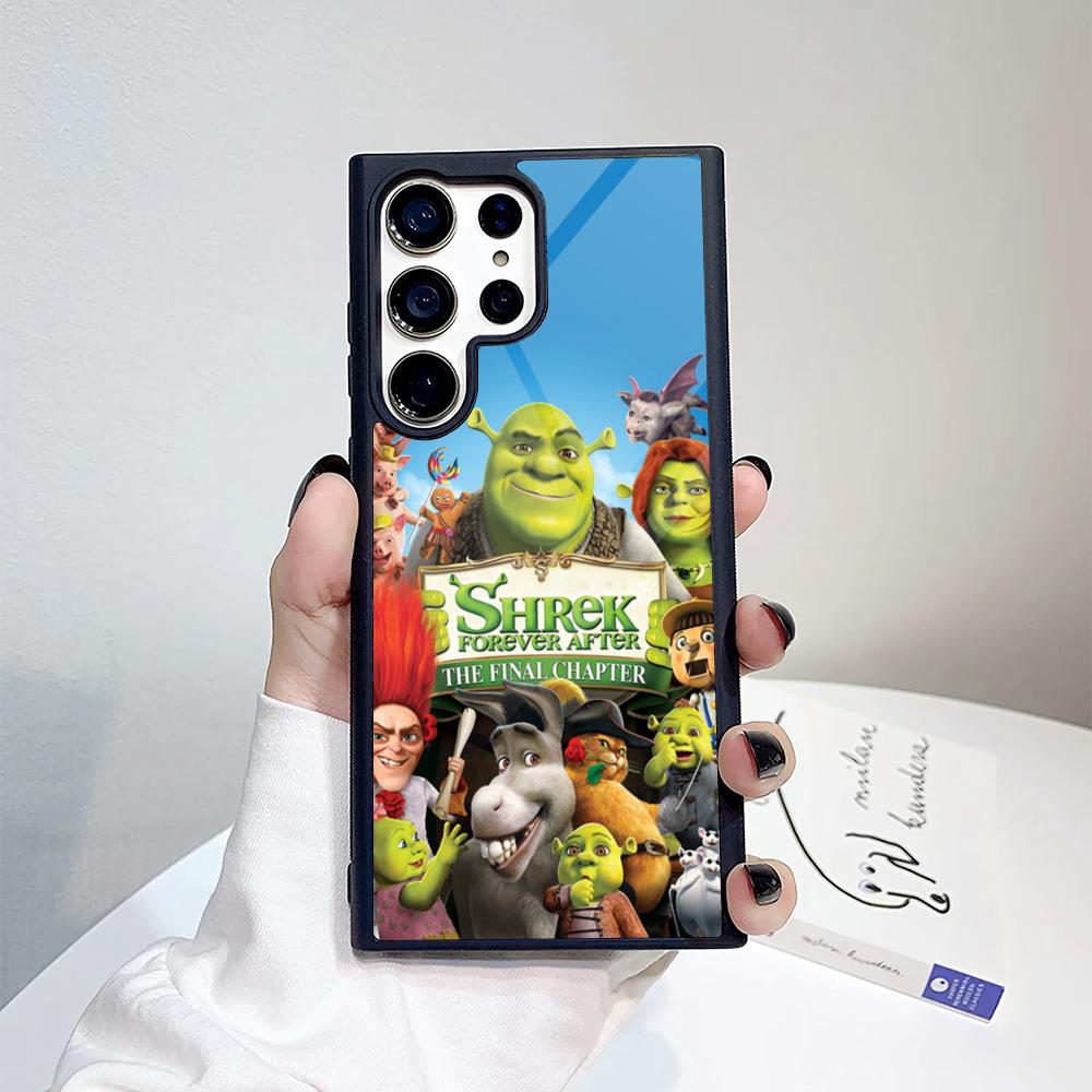 Cute Fun M-MovieS S-Shreks Back Phone Case For Samsung Galaxy S26 S25 S24 S23 S22 S21 S20 FE Edge Pro Plus Ultra PC+TPU Cover