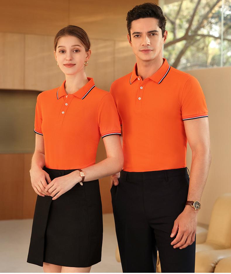 Custom Embroidered Polo Shirt with Logo - Unisex Short Sleeve Lapel for Work Teams and Classes