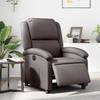 Vidaxl Electric Recliner, Dark Brown, Genuine Leather