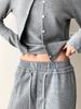 Dorothy Korean Design Air Cotton Buttoned Two-Piece Long Sleeve Women's Sweatshirt