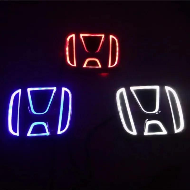 5D Car Rear LED Emblem Light Badge Sticker for Honda Logo Fit Civic Accord Odyssey Pilot CRV XRV City Auto Decals Accessories CG3