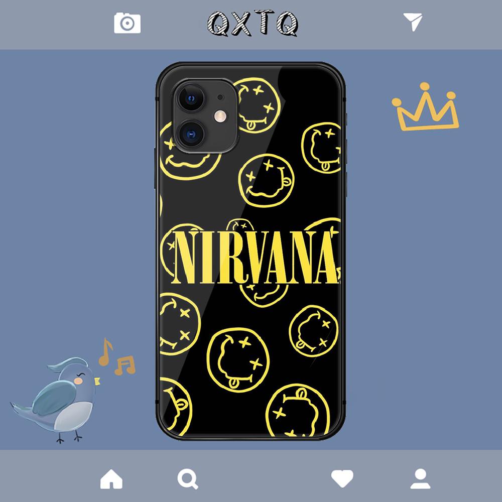 N Nirvana Banda de Rock Funda Para iPhone Samsung Galaxy Redmi Note S 17 16 15 14 13 20 24 25 54 Pro Max Ultra Fe Cubierta de Vidrio Templado