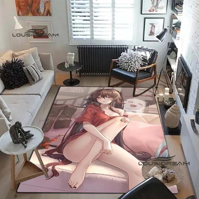 Genshin Beauty Sexy Carpet and Rug Game Otaku Anime Rug Living Room Bedroom Area Soft Carpet Study Porch Bedside Non-slip Mat