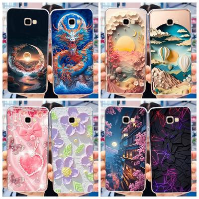 For Samsung J4 Plus Case J415 SM-J415F Silicone Cover Popular Flower Clear TPU Soft Bumper For Samsung Galaxy J4 2018 J4+ Fundas