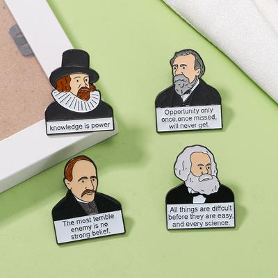 Merchandise Berühmtheit Marx Bros Anstecknadel Abzeichen Englischer Buchstabe Fördert Lernen Inspirierender Text Anstecknadel Schülergeschenke