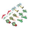 12pcs Plant Patches DIY Decoration Plant Appearance Cotton Iron On Patches Easy Iron Embroidered Patch for Dress Package