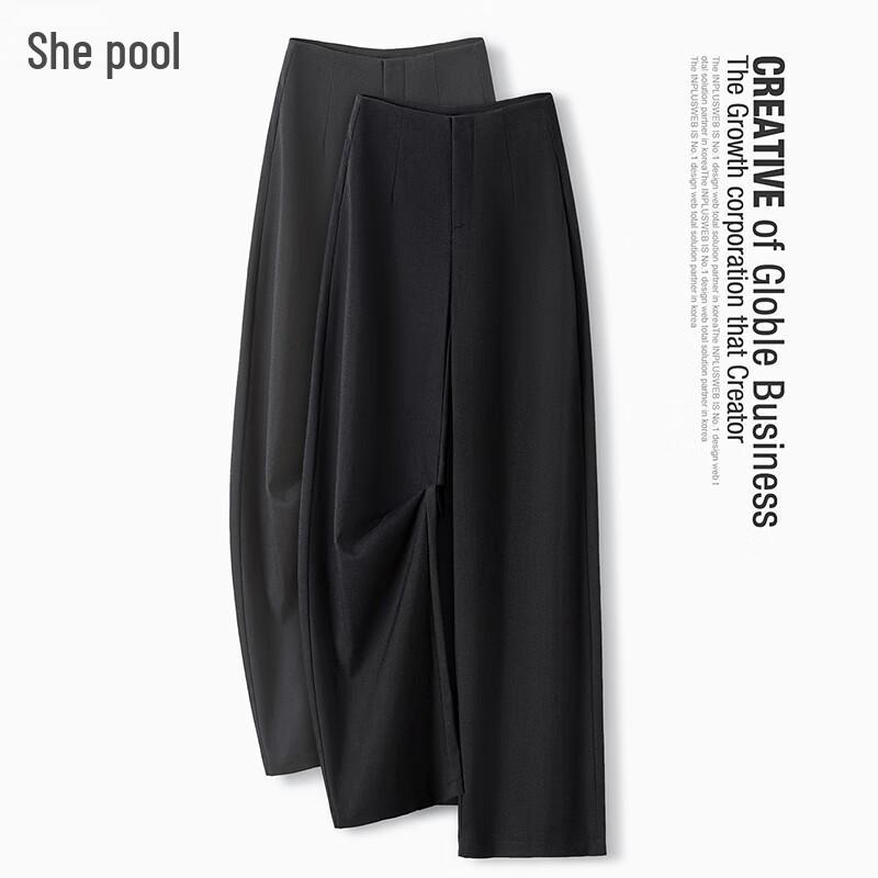 Tachi Women's 2025 Autumn High-Waist Loose Wide-Leg Casual Suit Pants