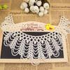 Pearl Beaded Lace Trim Collar Ribbons Women Necklace Jewelry for Clothes Wedding Dress