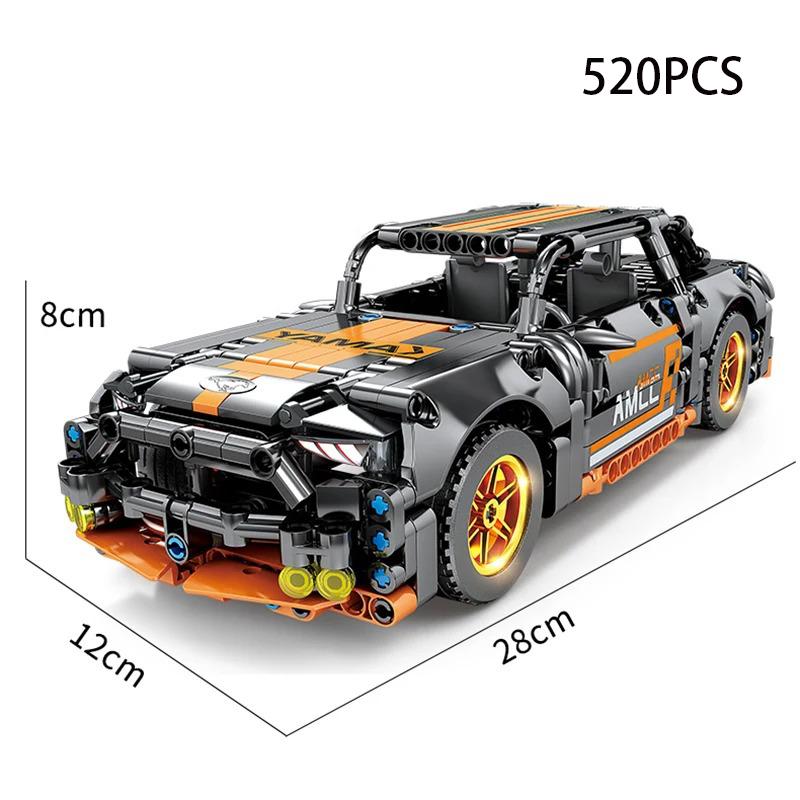 520pcsTechnical Super Racing Car Model Building Blocks Automobile Pull Back DIY MOC Vehicle Bricks Children Construction Toys