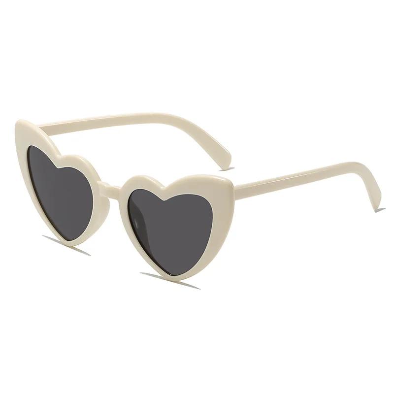 Cute Heart-Shaped Sunglasses For Men And Women Uv Protection Outdoor Beach Street Shooting Sun Protection Glasses Eye Protection