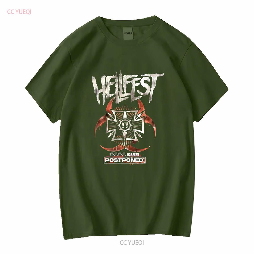 Hellfest 2020 has been postponed For Fan Black All Size T Shirt QQ1232 long or short sleeves vintage Washed Casual fashion