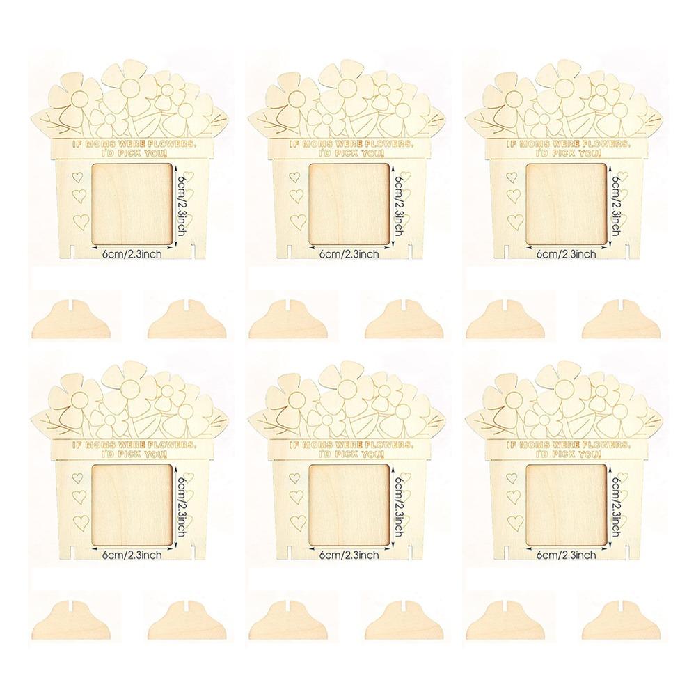 

Handmade Art Wooden Picture Frame Unfinished Mother s Day Frame DIY Photo Frame Kindergarten Craft Daisy