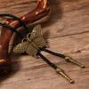 Bolo Tie Cowboy Costume Accessory for Men and Women Adjustable Length Vintage Metal Butterfly Pendant Necktie Necklace