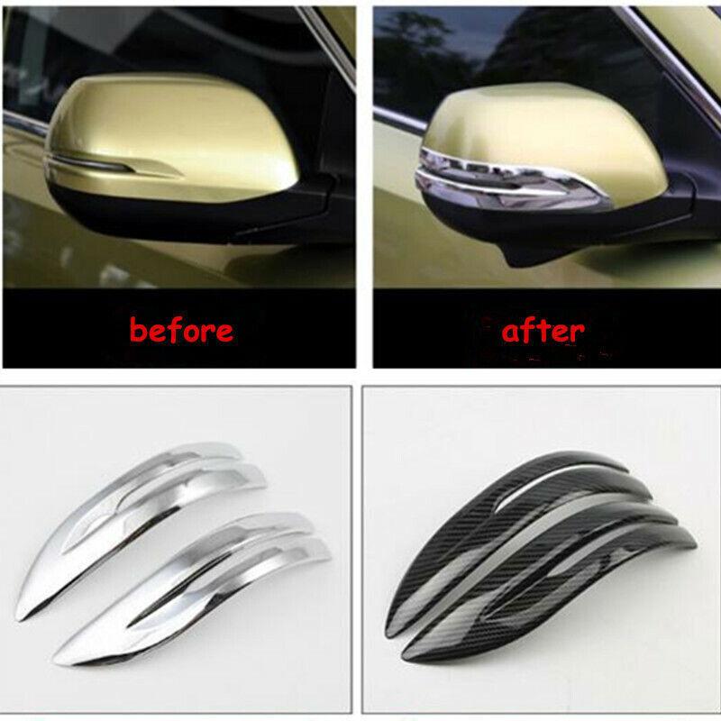 Carbon Fiber Side Rearview Mirror Strip Decorative Trim For Honda CR-V 2017-