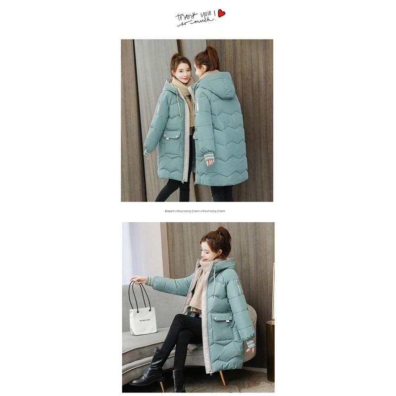 Women's Winter Mid To Long Loose Jacket Thick Cotton Jacket And Bread Jacket