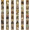 Cute Cartoon Cat Tarot Card Stickers Waterproof Retro Style Suitable For Luggage Skateboards Computers Tablets