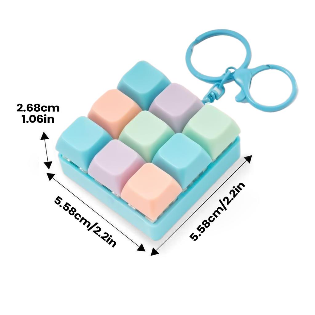 Fidget Decompressions 9 Keyboard Antistress Toys Stress-Relieving Finger Keyboard Games Keychain Keyboard Clicker Fidget Toys