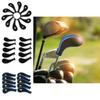 10 pièces Housse de tête de club de golf en fer multicolore avec fermeture éclair et long col