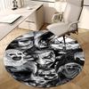 Horror Movie Characters,Halloween Decorations Chair Mat Round Rug Office Carpet, Machine Washable, Non Slip, Suitable for Living Rooms, Bedrooms
